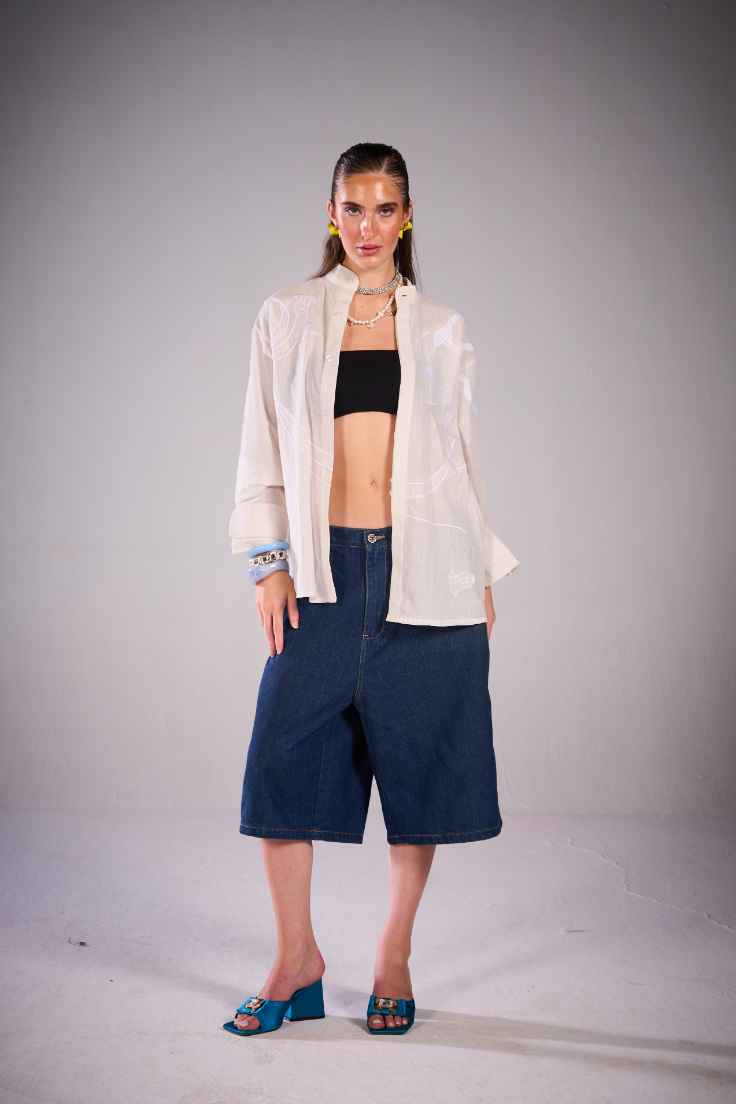 Nile Bloom Shirt - Archive White