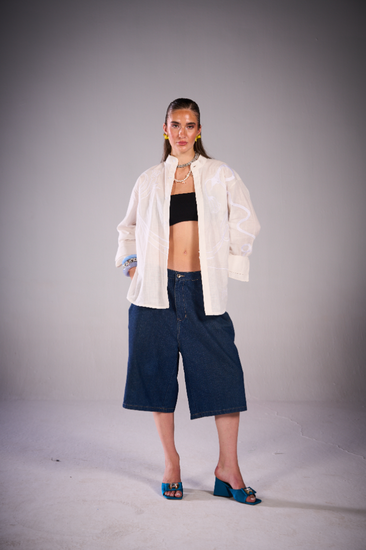 Nile Bloom Shirt - Archive White