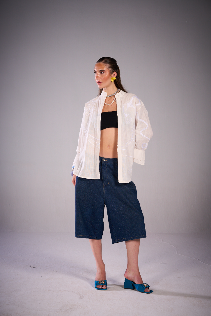 Nile Bloom Shirt - Archive White