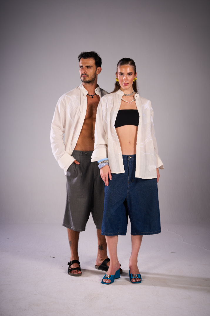 Nile Bloom Shirt - Archive White