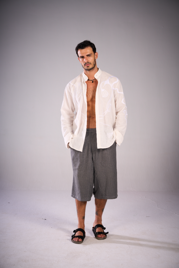Nile Bloom Shirt - Archive White