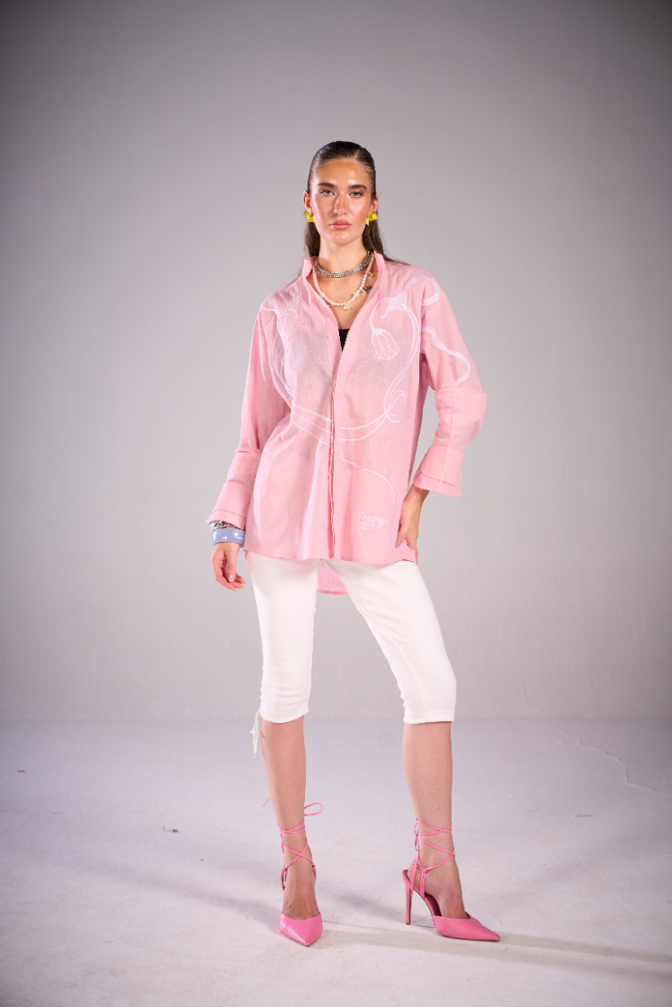 Nile Bloom Shirt - Lotus Pink