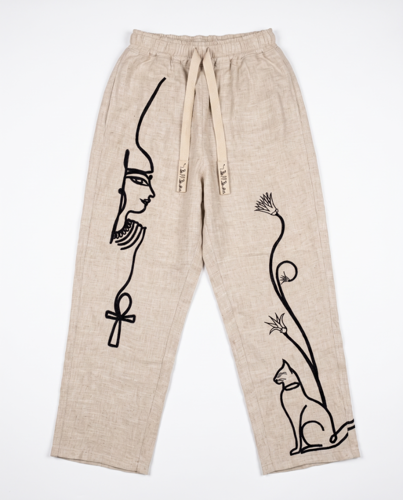 Eternal Script Pants - Natural Sand