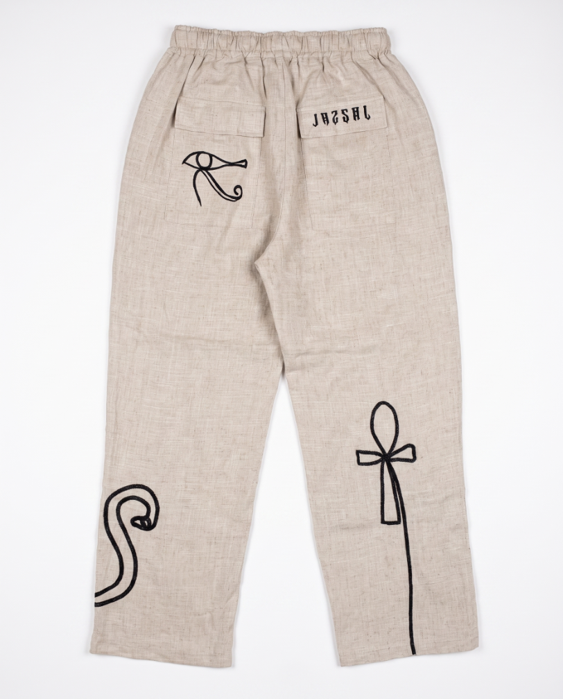 Eternal Script Pants - Natural Sand